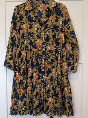 Dress Addict June Floral Shirt Dress M